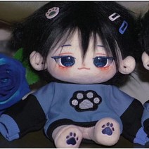 오버소매 맨투맨 20cm 솜인형 옷 의상 무속성 솜뭉치 아이돌인형옷, 블루
