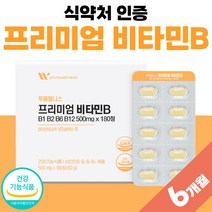 비타민B군 4중 기능성 6개월분 대용량 활력 수용성 비타민B 비타민 비군 B군 에너지 complex B1 B2 B6 B12 비타민비 비타비 정 30대 50대 남성 여자 친구 선물