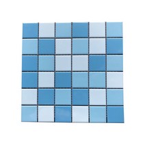 펜션 호텔 수영장 바닥 벽 세라믹 모자이크 퍼즐 타일, 30×30, 파란색 중 파란색 25