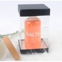 패션 투명 쿠키 캔들 선물 케이스 통 5개 화이트, 사각 7.5x10cm 블랙
