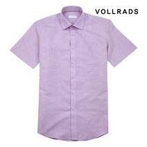 폴라츠VOLLRADS 반팔 남성 정장셔츠 솔리드 남방 캐주얼셔츠 그레이 네이비 바이올렛
