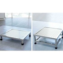 안전발판 계단 문턱 스테인레스 프레임 단일 작업 1단, 미끄럼방지판80X40높이20보플러스