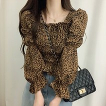 데이데이 루핀 레오파드 블라우스