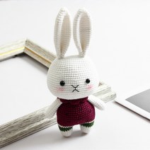 미우크굿즈 코바늘 애착 인형뜨기 19종 손뜨개질 diy키트 도안 블랭킷뜨기 신발 덧신, 토끼 2