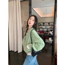 Zhang Beibei ibell roving 100 코튼 틈새 디자인 지퍼 스웨터 여성용 캡리스 루즈 캐주얼 올 매치 탑스