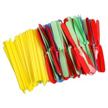100pcs 비행 대나무 잠자리 프로펠러 장난감 장난감 멀티 컬러 재미있는 야외 놀이 장난감 어린이 유치원 3/4/5 년+