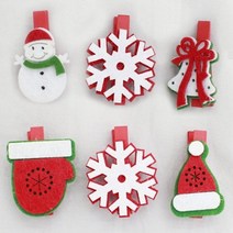 크리스마스 부직포집게2(눈사람종 장갑모자), 눈사람종
