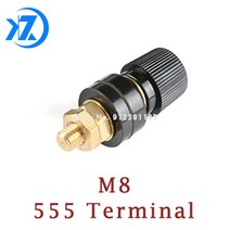 큐브 마그네틱 자석 선수용 고급형1Pcs 6MM 8MM 구리 포스트 333 555 터미널 블록 전원 공급 장치 용접기, 03 1Pcs M8 555 Black