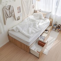 [새해맞이40000원 즉시할인+중복쿠폰] [매트포함무료설치] 휴도 넉넉한 선유 무헤드 빅 수납 침대 + 엔드리스 20cm 매트리스 SS Q 슈퍼싱글 퀸 침대, 그레이(매트리스), 내추럴(프레임)