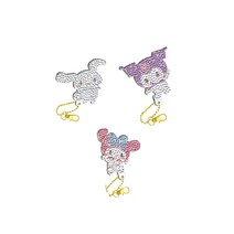 산리오 보석십자수 키링 열쇠고리, 시나모롤/마이멜로디/쿠로미 세트