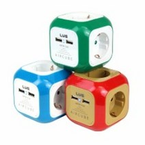 LUG-KSG-04U-1.5sq 5.0m 2포트 usb 멀티탭 그린, 단품