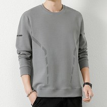 남성용 롱 슬리브 티셔츠 크루 넥 플러스 벨벳 남성용 의류 백킹 셔츠