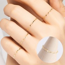 [타사키반지] 엘렌쥬얼리 14k 타이니 아몬드 체인 반지