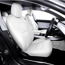 SUPER LINER 테슬라 시트 커버 모델 3 화이트 카시트 2023 2022 2021 2020 5 자동차 내부 전천후 보호, Model 3 Front Set