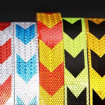 PKFARM 안전 반사테이프 낱개 야광 스티커 다용도 빛반사 테이프, 폭 5cm*길이 3M, 1Ea, *레드화이트