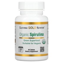 캘리포니아 골드 뉴트리션 CGN 스피루리나 500mg 60정, 60 Count
