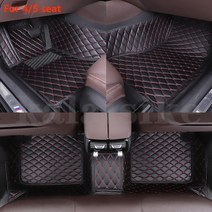 캐딜락 트렁크 바닥 실내 가죽 코일매트 XT4 XT5 XT6 CT4 CT5 CT6 CTS 차박 스타일링 간지 xt5 2016 2017 2018 2019 2020 2021 용, 블랙 레드