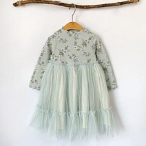쏘드랑쥬 리사원피스(민트) 플라워패턴 나염 봄나들이 꽃무늬