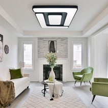 LED 휠라 거실등 200W (블랙), [혼합]주광색(6500K)+주백색(4000K)