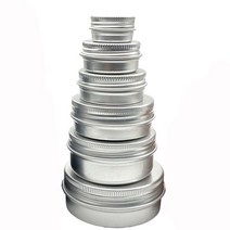 캔들만들기재료 캔들유리용기 소이캔들만들기 DIY5g 10g 20g 30g 60g 알루미늄 틴 병 금속 50ml 빈 화장품, 01 Silver_02 10g