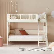 한샘몰pick 우드몽드 랑데부 원목 분리형 이층침대 하단서랍 별도 + 견면 매트리스, A 크림화이트(A)