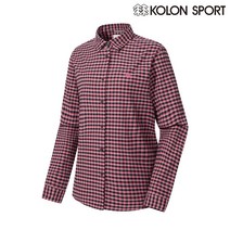 코오롱스포츠 [2021 F/W 가격인하] 여성 마이크로 체크 기본형 셔츠_TVSXA21402SPI
