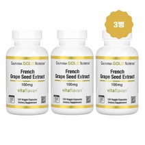 캘리포니아 CGN CG땡 포도씨추출물 100mg 120캡슐 2개 3개 약들약 고약사, 120정, 3통