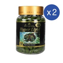 에버그린 하이퍼 리피드 초록입홍합 9000 상어연골 아가리쿠스버섯 180정 EVERGREEN HYPER LIPID, 2개