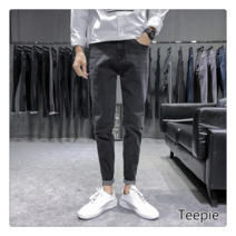 티피/Teepie남자 가을 심플 솔리드 스키니 스키니 진