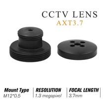 3.7mm M12 버튼 렌즈 M12 마운트 1.3 메가 픽셀 80 도 수평 시야각 F2.0 CCTV 카메라 용 고정 조리개