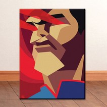 pop022 일러스트 팝아트 히어로 캔버스액자, 고급형유광전처리_XXL_38cm x 46cm