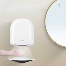 핸드드라이어 손 건조기 호텔 욕실 벽걸이 에어 타올, 블루x 물받이