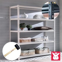 토토홈랙S외공 높이1800mm 앵글선반 펜트리선반 진열대 세탁기건조기설치, 백색, 3단600X4001800mm, 1개