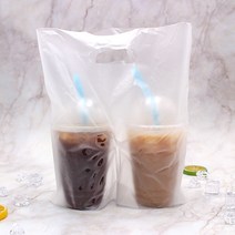 무지 비닐 컵캐리어 2구 200장 테이크아웃컵캐리어, 단품, 단품