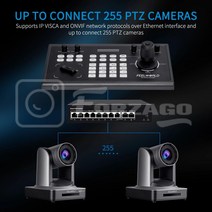 IT 화상 회의 웹캠 카메라 비디오 인터넷 강의 FEELWORLD-KBC10 PTZ 키보드 컨트롤러 조이스틱 PoE 지원 다중 제어 및 네트워크 프로토콜