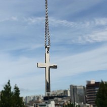 세련 패션 십자가 펜던트 목걸이 빈티지 여성 스텐 여자 데일리 교회 남자 예쁜 20대 블랙 실버