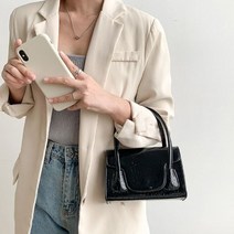 [가방팝] [5color 스트랩포함] 크로커 뱀피 핸들 크로스 토트백 BYW176