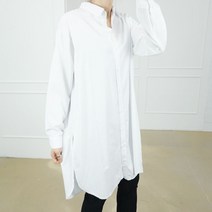 [리빙채움] 베이직 기본 루즈핏 오버핏 롱 트임 셔츠 남방 (G96D5A3)