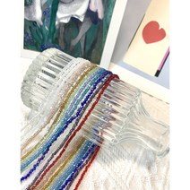 1mm 크리스탈 비즈 유광 베이직 AB시리즈 12종 컬러 구슬 마스크 스트랩 비즈 공예재료 (1줄-약160알), 크리솔라이트