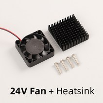 무시동 히터 열 교환기 디바스토 에바스패커 미니 냉각 팬 DC 3.7V 5V 12V 24V 방열판 40x40mm 4010 브러시, 08 24V Fan and Heatsink