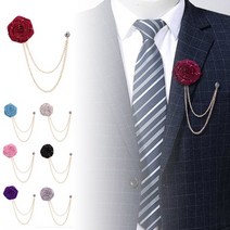 남성 정장 장미 부토니에 브로치