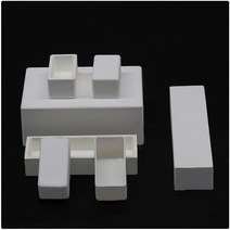 아연각관99% 알루미나 커런덤 도가니 사각 고온 저항 2000 도, 09 27X32mm