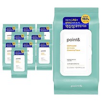포인트 딥클린 클렌징티슈, 80매, 10개
