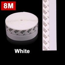 고탄성방음재 흡음재 셀프방음 차음재 방음벽 8m 실리콘 도어 하단 씰 스트립 토퍼 방음 자체 접착 날씨 스트립 테이프 창 및 샤워 유리 간격, 하얀, 45mm