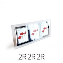 국산 크리스탈 3단액자(2R+2R+2R) 유리액자 사진액자 1개, 상세페이지 참조