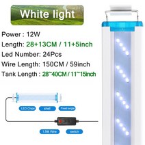 18-75cm 슈퍼 슬림 led 수족관 조명 수생 식물 빛 확장 가능한 방수 클립 어항 용 램프 90-260v, szd-b30ww