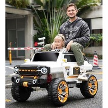 유아전동차 선물 원격 오프로드 패밀리카 4륜 유아 전동차 자동차 배터리 조카 범퍼카 선물, 4개의 드라이브, E. 하이엔드 레드/12V11A/소프트휠시트