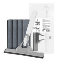 성남점 깔끔대장 똑순이 스퀴지 1개+교체 걸레 1세트 3장, 단일수량