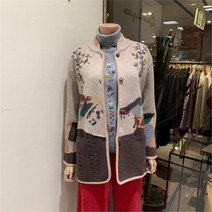 비꼴리끄 비꼴리끄 NC09 나무그림 니트 재킷 B204KJ1010 (6193384)