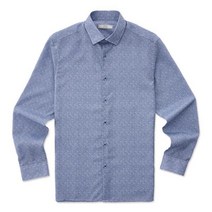 에스티코 에스티코 [STCO] 쿨원단 슬림핏 체크 셔츠 - 블루